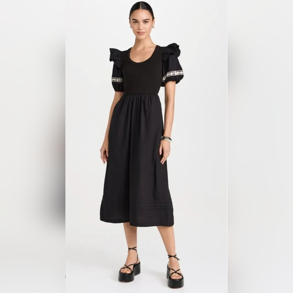 Cleobella Dresses & Skirts - Cleobella Selman Organic Cotton Black Modi Dress Size M